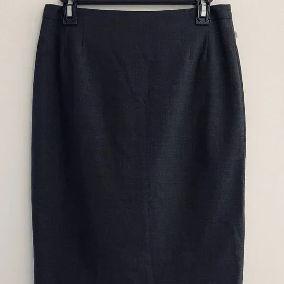 MM LAFLEUR Women’s Gray Pencil Skirt Wool Blend Size 8 - Picture 2 of 8